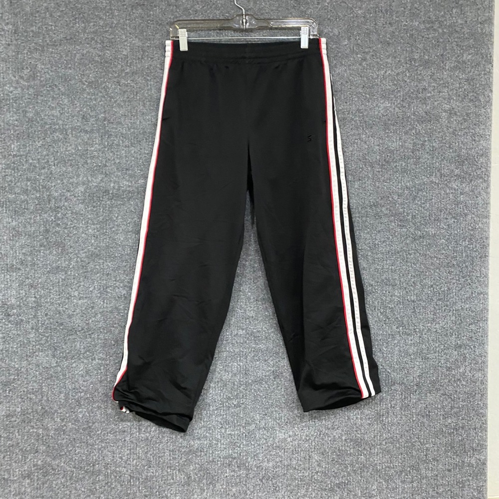 Starter Boys Black Athletic Track Pants Side Stripe XL 14-16 RN52469